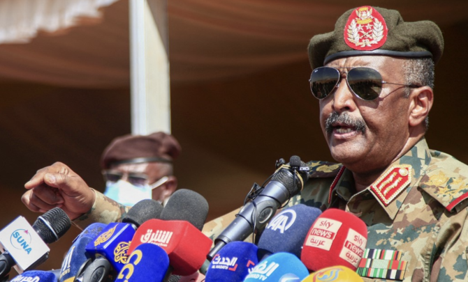 Sudan's top general Abdel Fattah Al-Burhan. (File/AFP)