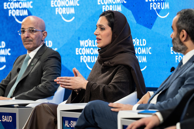 Saudi ministers participate in a panel discussion at the World Economic Forum 2022. (WEF)