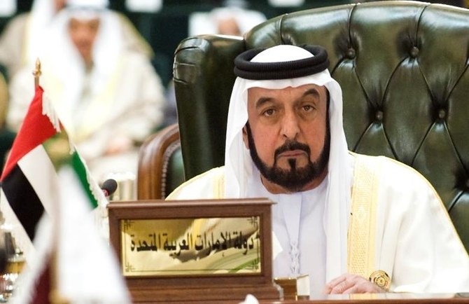Sheikh Khalifa bin Zayed during the closing ceremony of the GCC summit in Kuwait's Bayan Palace, Dec. 15, 2009. (Reuters)