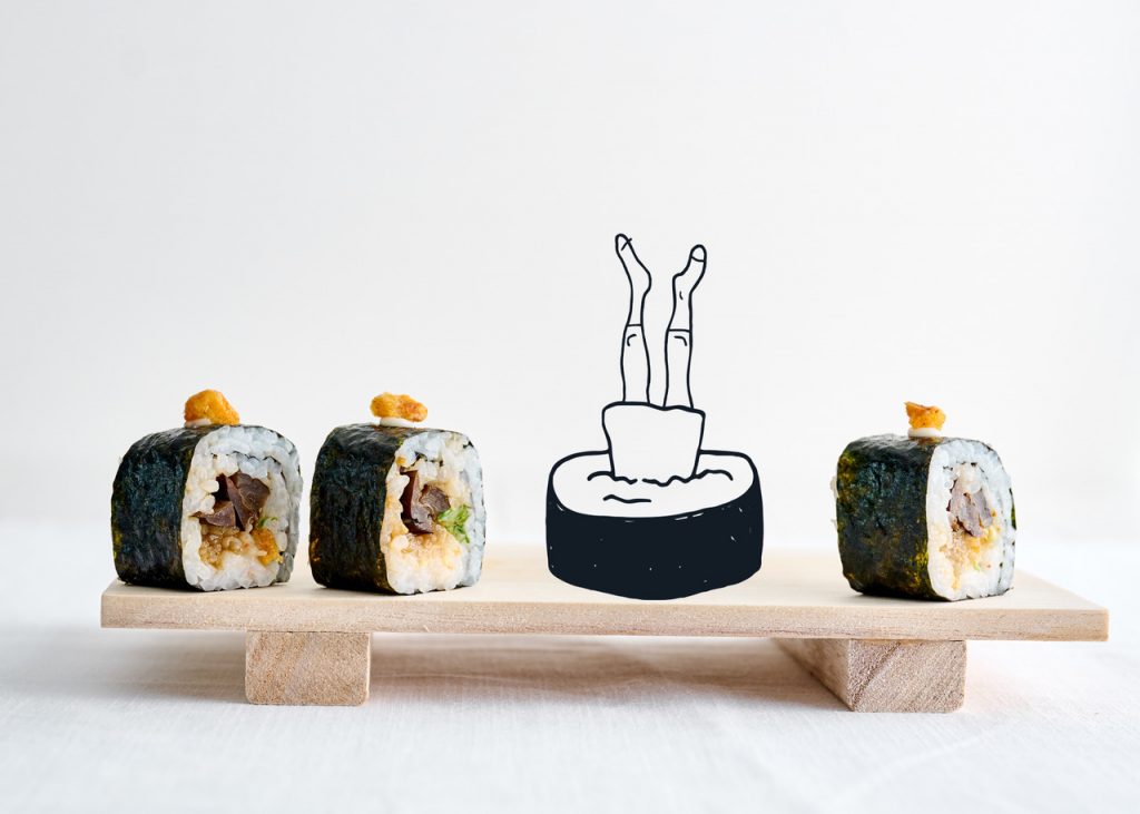 Co-founders of creative dining platform INKED, Patrick and Kenza Jarjour are redefining food as a form of artist expression once more with their latest endeavour, Moby, a vegan sushi café based in Dubai.  (Supplied)