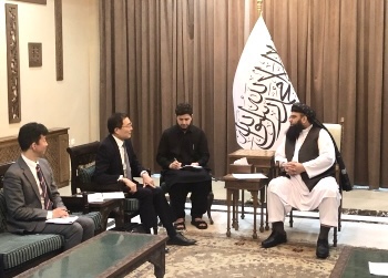 Japanese Ambassador to Afghanistan Takashi Okada held talks with the Taliban in Kabul. (MOFA)