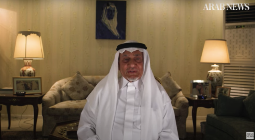 Prince Turki Al-Faisal appearing on Frankly Speaking with Katie Jensen (Arab News)