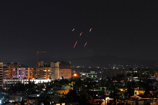 Israel rained missiles on targets south of the Syrian capital on Monday night, but most of the missile were intercepted, says Syrian media. (AFP file photo) 
