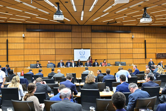Diplomats attend the quarterly IAEA Board of Governors meeting at the agency headquarters in Vienna, Austria on June 06, 2022. (Joe Klamar / AFP)