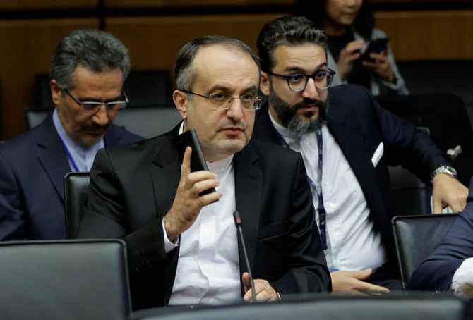 Iranian Charge d'Affaires to UN Mohammad Reza Ghaebi attending the IAEA governor's meeting on June 6, 2022. (REUTERS/Leonhard Foeger)