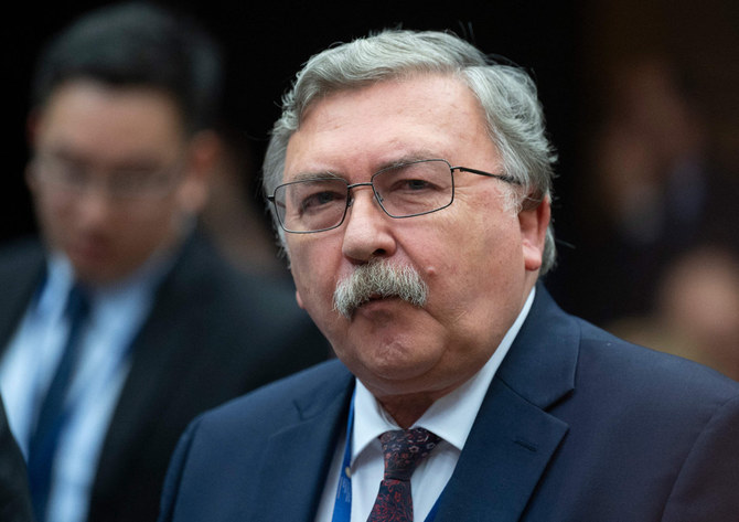 Russian Ambassador to the IAEA Mikhail Ulyanov at the meeting. (AFP)