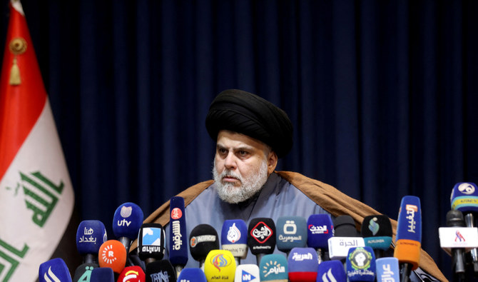 Iraq has been politically deadlocked since October’s election, in which Moqtada Al-Sadr won 73 of 329 seats and the Iran-backed factions performed poorly. (Reuters/File)