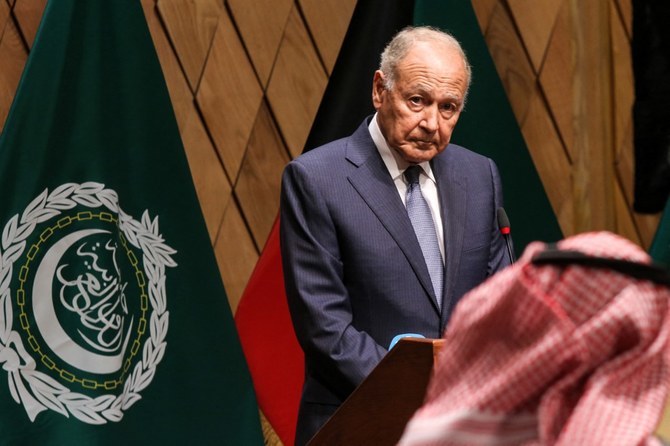 Secretary-General of the League of Arab States Ahmed Aboul Gheit has said that a solution to the Palestinian issue is the only key to establishing peace. (AFP/File Photo)