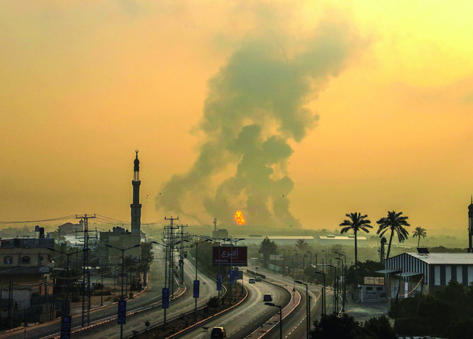 Israeli air strikes hit what the Israeli army says are Hamas military sites in the Gaza Strip in response to rocket fire from the Palestinian enclave run by the group. (AFP)