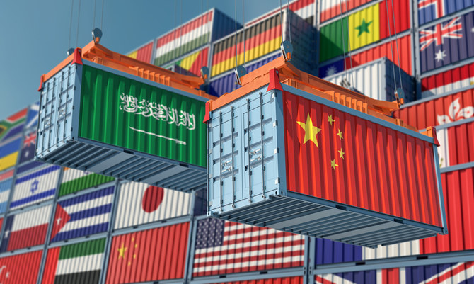 Saudi Arabia’s exports to China amounted to SR23.4 billion in April 2022. (Shutterstock)