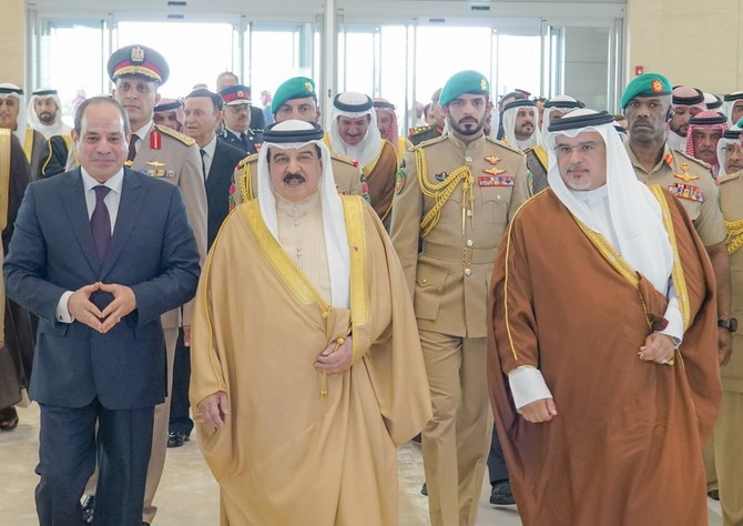 Bahrain’s King Hamad bin Isa Al-Khalifa and Egypt’s President Abdel Fattah El-Sisi during the inauguration of the new passenger terminal at the Bahrain International Airport on Wednesday. (Supplied)
