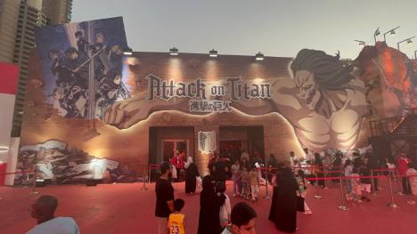 ‘Attack on Titan’ will be at the Anime Village until June 30. (AN photo by Rahaf Jambi)