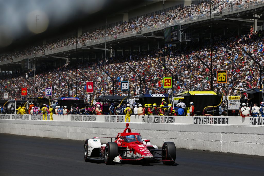 The #8 Chip Ganassi Racing Honda of Marcus Ericsson at Indianapolis Motor Speedway. (Supplied)
