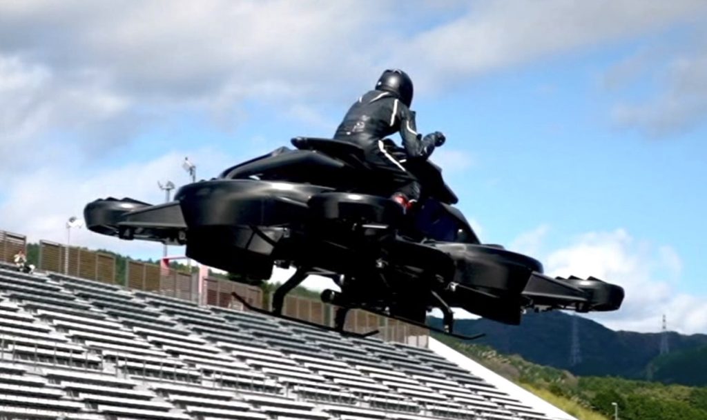 Hoverbike manufacturer ALI Technologies to expand business worldwide, including the Middle East, following sales in Japan. (A.L.I. Technologies Inc.)