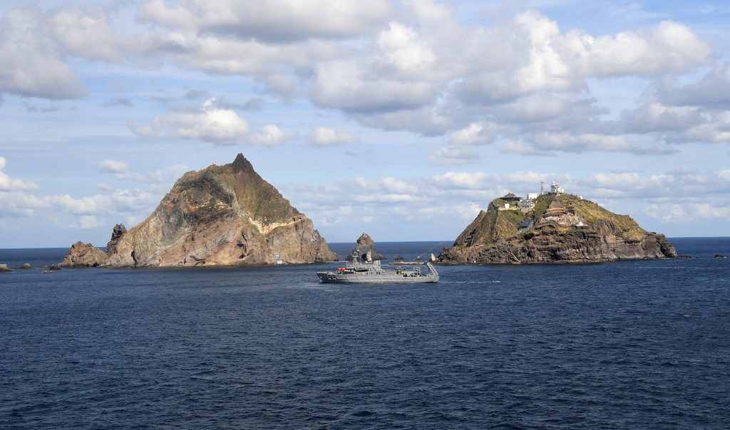 Japan has lodged a protest over South Korean military exercises conducted on Friday near disputed Sea of Japan islands known as Takeshima in Japan. (AFP)