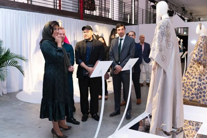 Princess Reema during the opening ceremony of the exhibition. (Supplied)