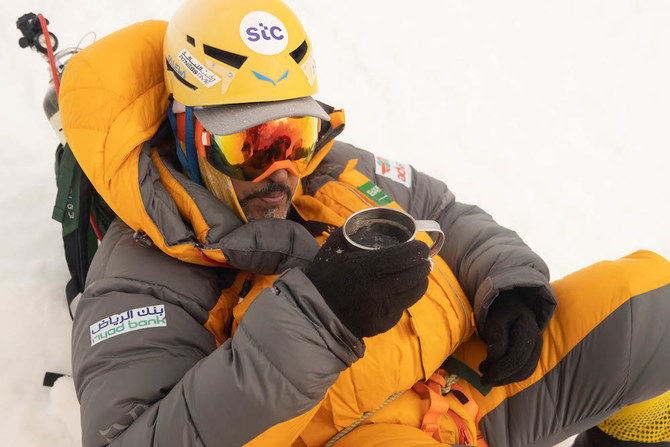 Saudi athlete, adventurer-entrepreneur Badr Al- Shaibani climbed the highest mountain peaks of all seven continents and finished the Seven Summits series in May 2022. (Supplied)