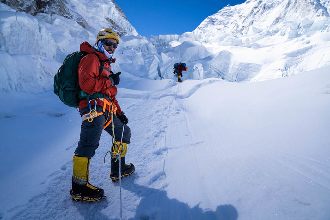 Saudi athlete, adventurer-entrepreneur Badr Al- Shaibani climbed the highest mountain peaks of all seven continents and finished the Seven Summits series in May 2022. (Supplied)
