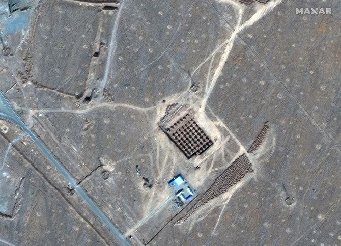 An overview of Iran’s Fordow Fuel Enrichment Plant (FFEP), northeast of the Iranian city of Qom. (File/Satellite image ©2021 Maxar Technologies/AFP)
