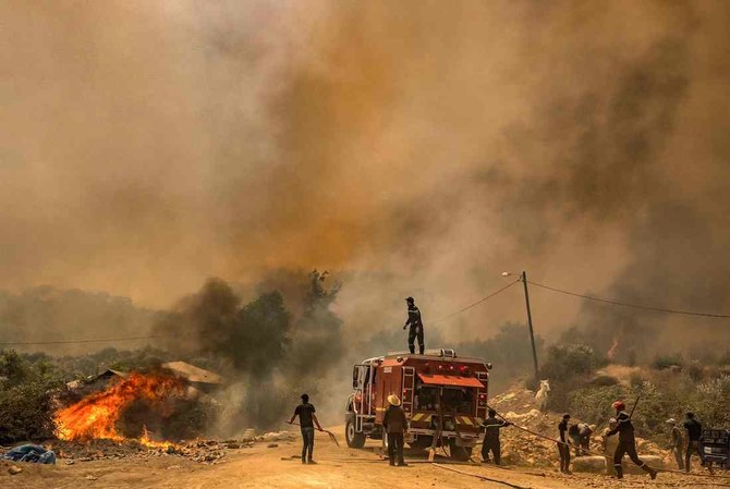 The fires, fanned by strong winds in the four areas, have not resulted in any casualties so far. (AFP)