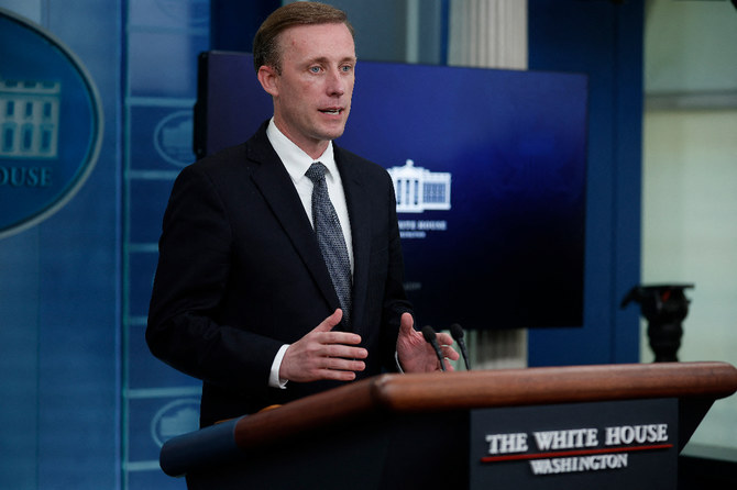 US national security adviser Jake Sullivan says Russian delegation recently received a showcase of Iranian attack-capable UAVs. (AFP)