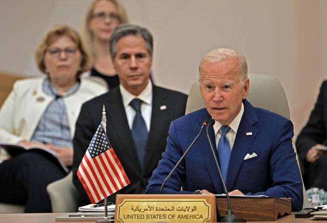 Biden said the US would not withdraw from the region in favor of Russia, China and Iran. (AFP)