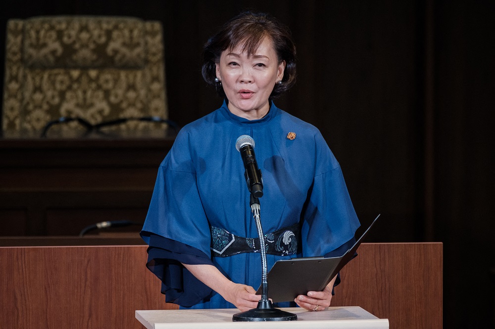 Akie Abe, the widow of slain former Prime Minister Shinzo Abe. (AFP/file)