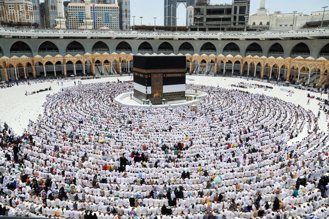 A million Muslims from around the world performed the Hajj this year, after an earlier decision to restrict pilgrim numbers as a precaution against coronavirus. (AFP)