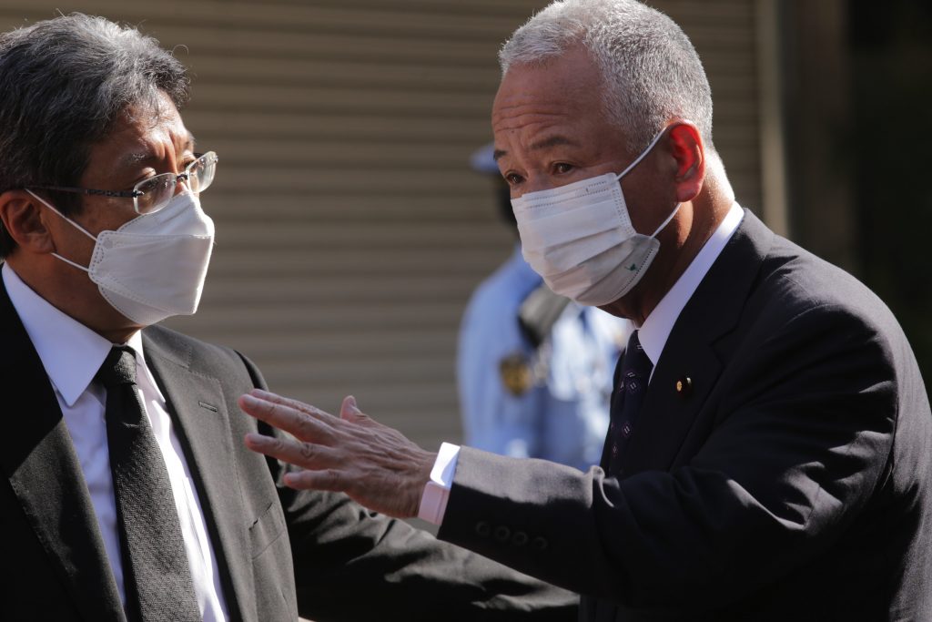 Officials and close friends pay tribute to Shinzo Abe, who was assassinated on Friday. (ANJP /Pierre Boutier)