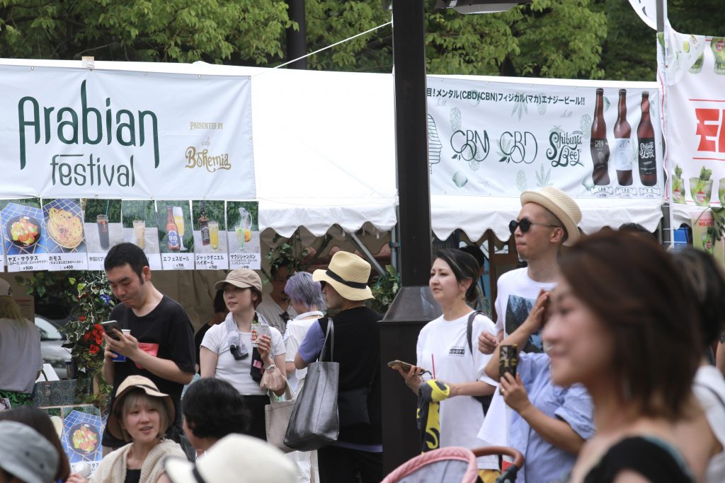 Visitors attend the “Arabian Festival” held near Yoyogi Park in Tokyo. (ANJP Photo)