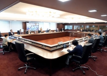 Japanese Foreign Minister Yoshimasa Hayashi at the fifth Meeting of the Advisory Board for Promoting Science and Technology Diplomacy. (MOFA Japan)