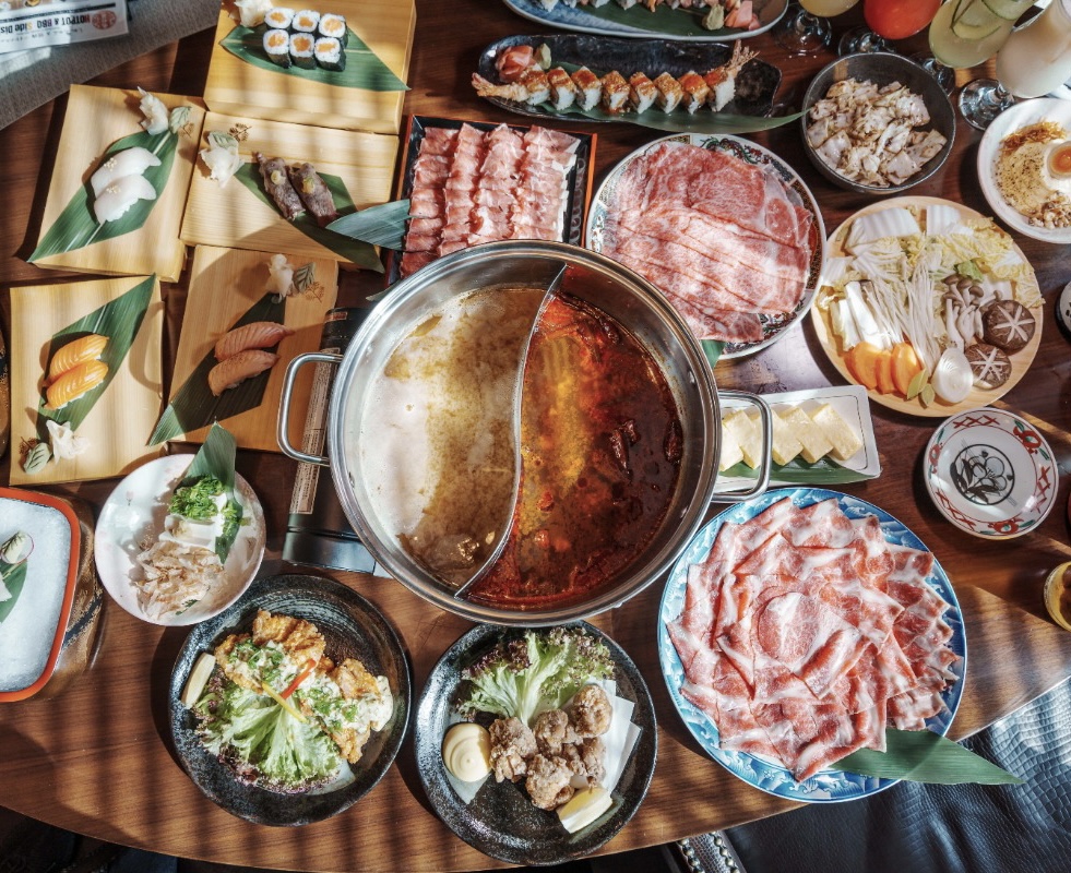 The shabu shabu hotpot served at the Japanese restaurant Kimura-ya in Dubai, UAE. (ANJP)