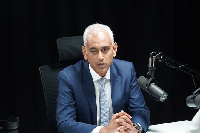 Kiran Haslam, DGDA’s chief marketing officer, spoke to the Arab News podcast “The Mayman Show.” (AN Photo)