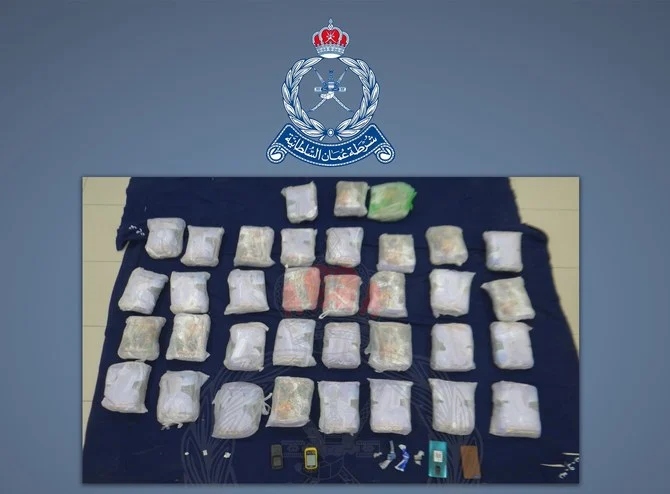 The latest drug bust forms part of the Omani government’s efforts to raise awareness and prevent the spread of controlled substances. (Twitter: @RoyalOmanPolice)