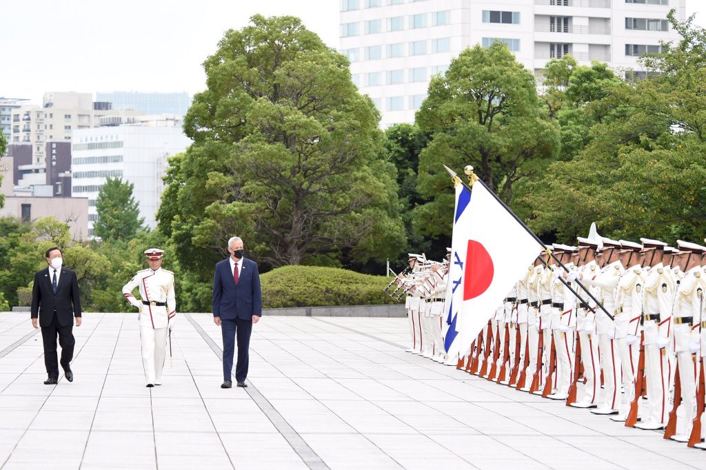 The meeting, which took place in Tokyo, also commemorated the 70th anniversary of the establishment of diplomatic relations between Japan and Israel. (Twitter/@ModJapan_en)