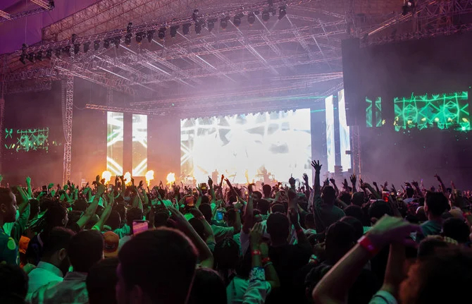 Crowds flooded into the venue, excited to experience the back-to-back performances from some of the world’s top DJs and local favorites. The festival is bringing international music artists to Riyadh for the eight-week event. (Supplied)