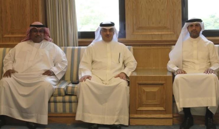 Bahraini Ambassador to Israel Khalid Yousif Al-Jalahma and CEO of NSSA Mohammed Ibrahim Al-Asiri discussed ways to boost space collaboration with Israel. (Bahrain News Agency)