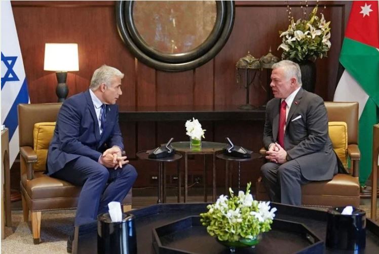 The final details of the Jordan Gateway park were addressed last week during Lapid’s visit to Amman. (File/AFP)
