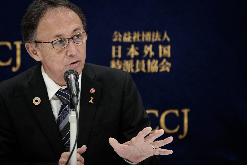 Okinawa governor Denny Tamaki. (AFP)