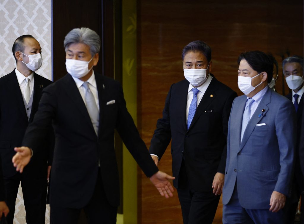 The foreign ministers of Japan, the United States and South Korea expresses serious concern about North Korea's new law allowing pre-emptive nuclear strikes. (AFP)