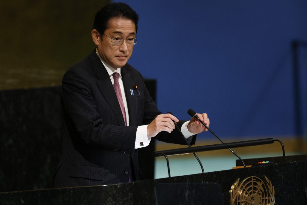 Kishida welcomes efforts by Turkey in aiding Ukraine resume exports. (AFP)