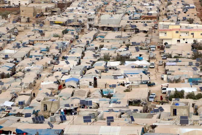 Humanitarian aid for refugees in places, such as this overcrowded displacement camp in the Turkish-Syrian border, have been affected by the war in Ukraine. (AFP)