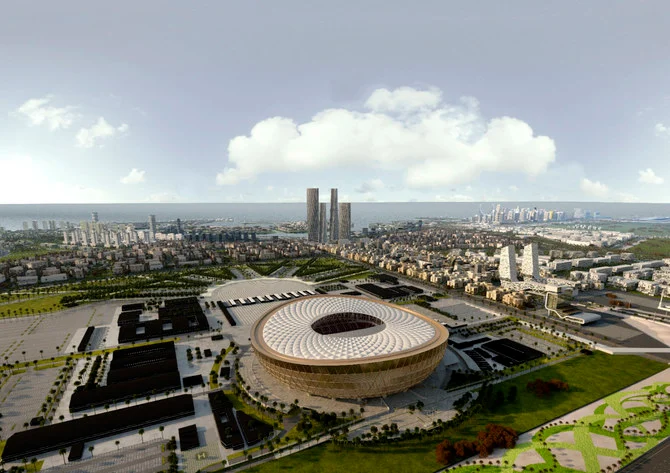 A view of Qatar's Lusail Stadium in Lusail city, around 20 km north of Doha. (Qatar's Supreme Committee for Delivery and Legacy / AFP) 