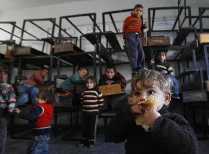 Children make up nearly half of Gaza’s population of 2.3 million, and most of them have never been able to leave the coastal territory. (File/AFP)