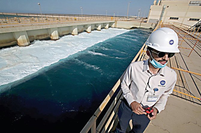 The Kingdom may require a desalinated water capacity of up to 4.5 billion cubic meters per year in 2040. (Reuters)