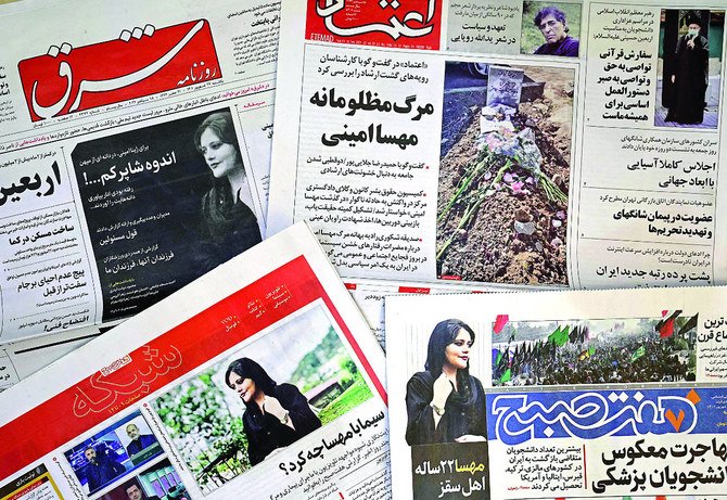 the death of Mahsa amini in the custody of iran’s morality police enforcing strict hijab rules has received wide coverage in newspapers and social media. (AFP)