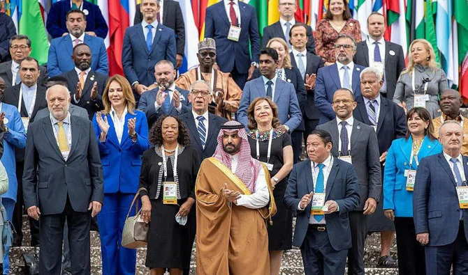 Saudi Arabia’s Minister of Culture Prince Badr bin Abdullah bin Farhan headed the Kingdom’s delegation to MONDIACULT 2022. (SPA)