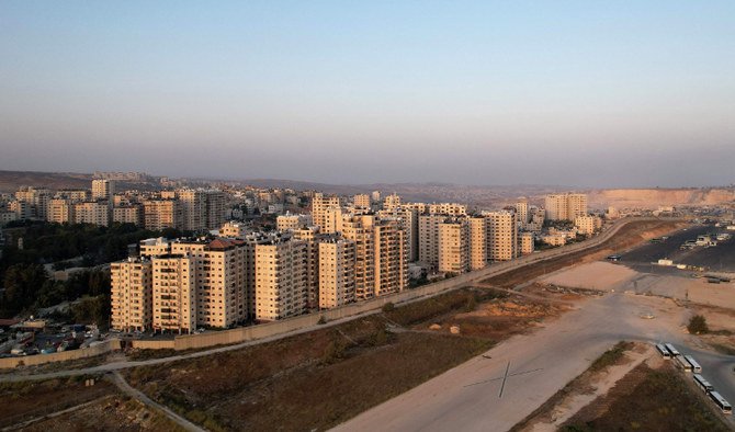 An aerial view shows a section of Israel's controversial separation wall. (AFP)