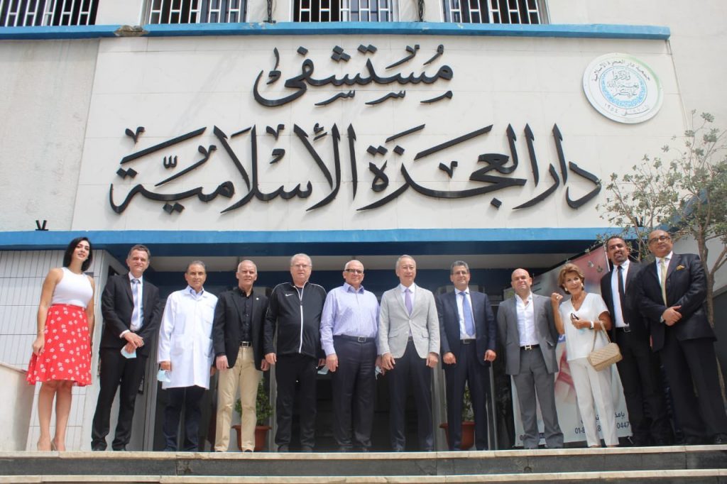 Japan’s Ambassador to Lebanon Takeshi Okubo attends the inauguration ceremony at Dar Al Ajaza Al Islamia Hospital, Lebanon. (Supplied)