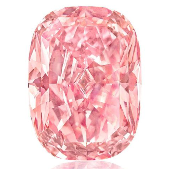 The cushion-shaped stone of the diamond has only two equals in clarity and depth of color. (Sotheby's)
